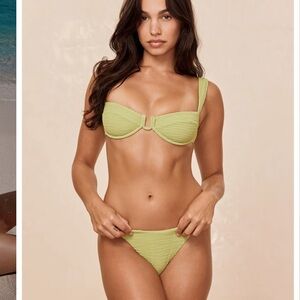 Monday swimwear avocado crinkle M top